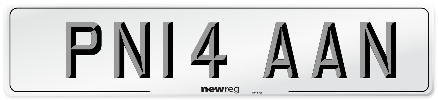 PN14 AAN Number Plate from New Reg